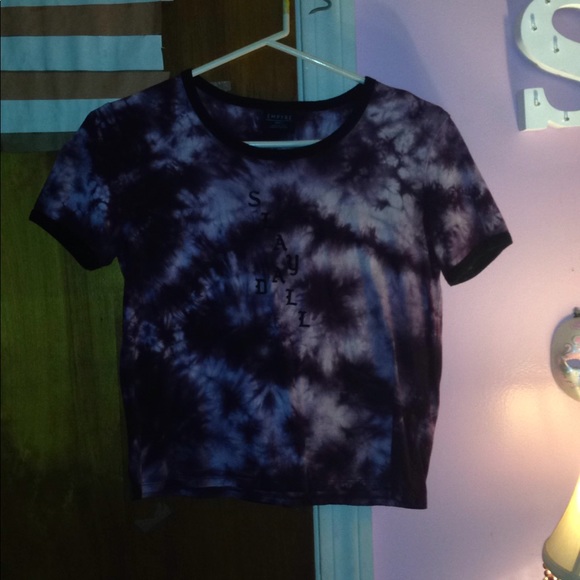 Purple tie die crop top - Picture 1 of 3